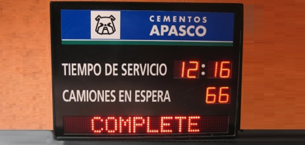 tablero electronico de produccion LEDs